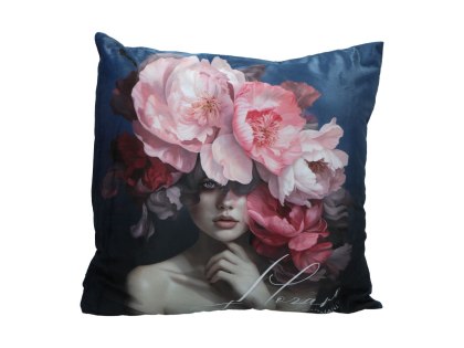 Poduszka Dekoracyjna - Lady's Floral Symphony (L. Lozano) - 50x50 cm