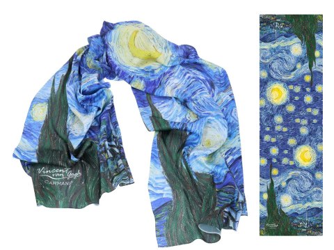 Szal - Gwiaździsta Noc (V. van Gogh) - 45 x 180 cm