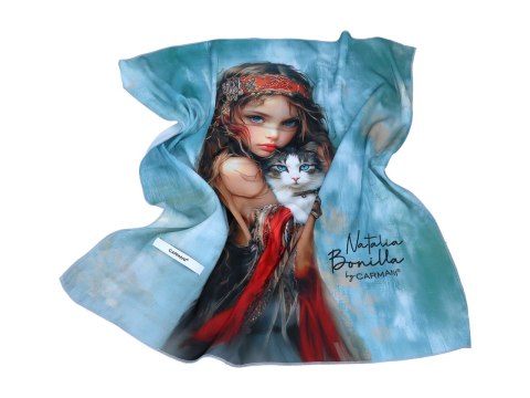 Apaszka - Kocie Opowieści Clary (N. Bonilla) - 50 x 50 cm