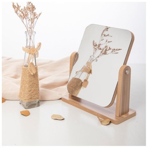 Lusterko Kosmetyczne Drewniane - Prostokątne - 25 cm