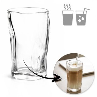 Ryflowana Szklanka Borokrzemowa o Falowanym Profilu - 275 ml
