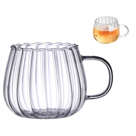 Ryflowana Szklanka z Uchem - 400 ml