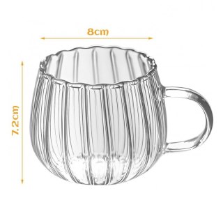 Ryflowana Szklanka z Uchem - 400 ml