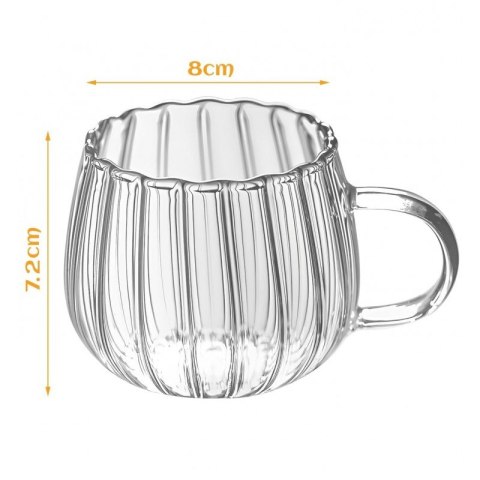 Ryflowana Szklanka z Uchem - 400 ml