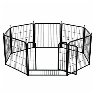 Kojec i Wybieg dla Zwierząt z Bramką – 8 Paneli 80x80 cm