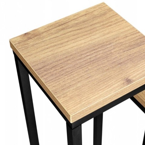 Kwietnik Loftowy - Drewno i Czerń - 113 cm