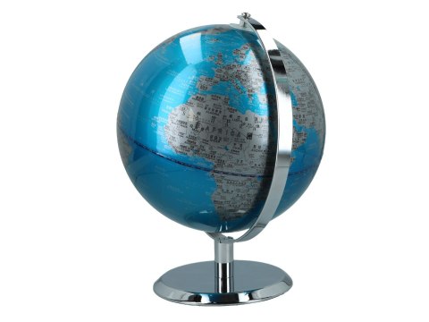 Globus Dekoracyjny - Niebiesko-Srebrny - śr. 23 cm