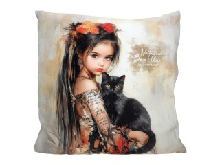 Poduszka Dekoracyjna - Kocie Opowieści Luny (N. Bonilla) - 50x50 cm