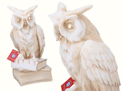 Rzeźba Dekoracyjna - Sowa na Książce (Alabaster Grecki) - 23 cm