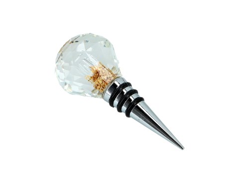 Korek do Butelki - Kula z Drobinkami Złota - 10,6 cm