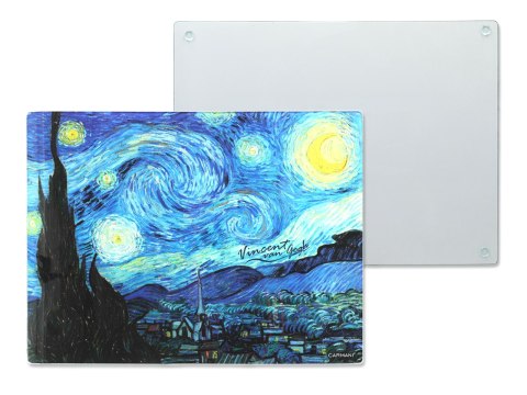 Szklana Deska Kuchenna - Gwiaździsta Noc (V. van Gogh) - 40x30 cm