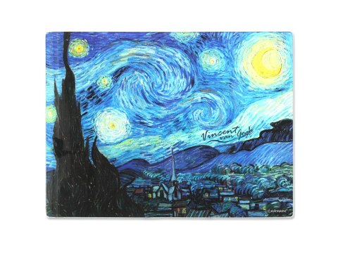 Szklana Deska Kuchenna - Gwiaździsta Noc (V. van Gogh) - 40x30 cm