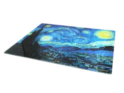 Szklana Deska Kuchenna - Gwiaździsta Noc (V. van Gogh) - 40x30 cm