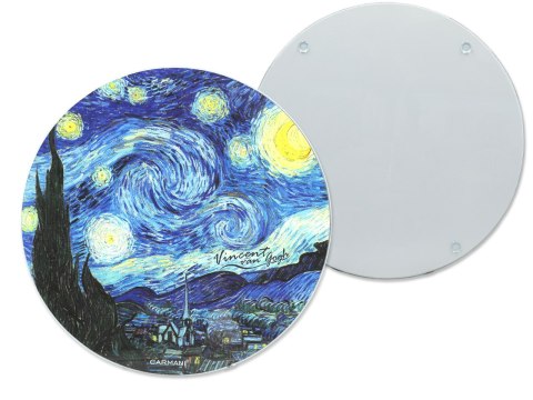 Szklana Deska Kuchenna - Gwiaździsta Noc (V. van Gogh) - 30 cm