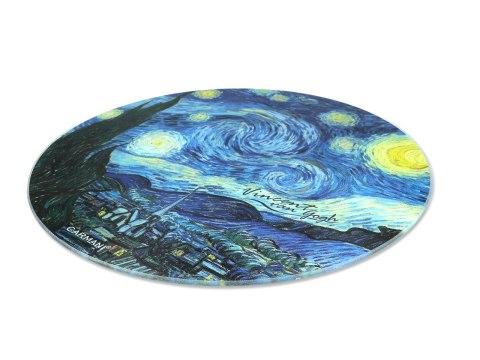 Szklana Deska Kuchenna - Gwiaździsta Noc (V. van Gogh) - 30 cm