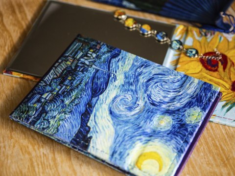 Lusterko Kosmetyczne Składane -Gwiaździsta Noc (V. van Gogh)- 21 x 15 cm