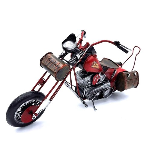 Model Klasyczny Motocykl Chopper – Duży Czerwony – 35,5 cm