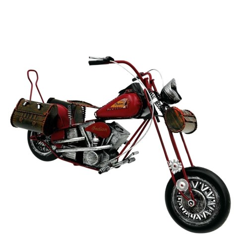 Model Klasyczny Motocykl Chopper – Duży Czerwony – 35,5 cm