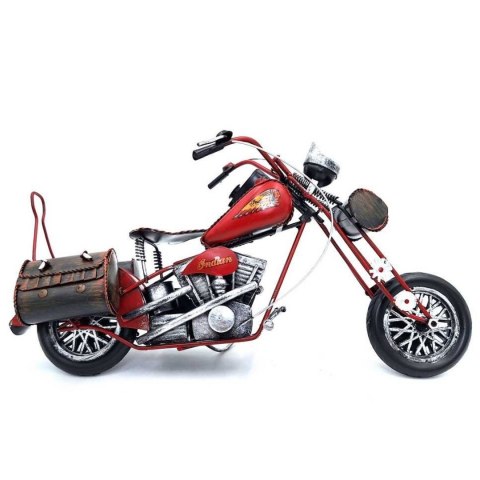Model Klasyczny Motocykl Chopper – Duży Czerwony – 35,5 cm
