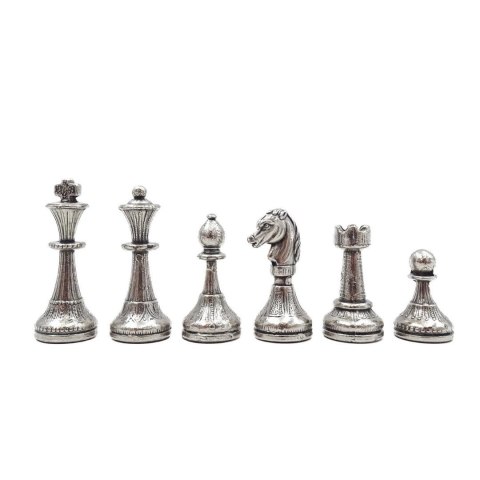 Szachy Metalowe z Motywem Dawnej Mapy – 28 x 28 cm