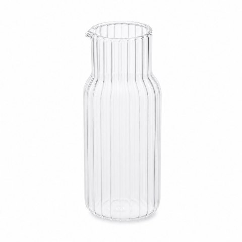 Szklana Karafka ze Szklanką – Falowana Struktura - 510 ml + 220 ml
