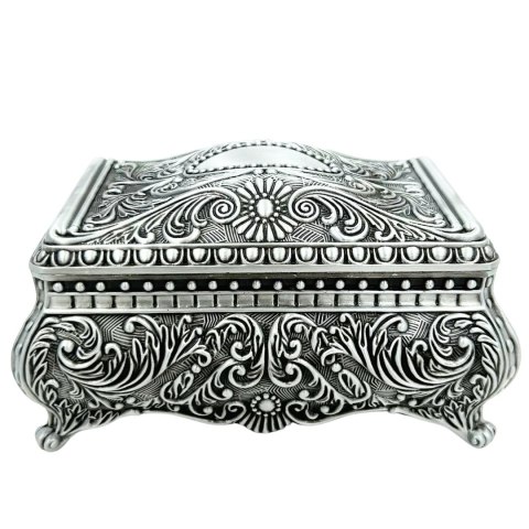 Szkatułka Metalowa – Styl Ludwikowski – 12,8 cm