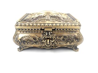 Szkatułka Metalowa – Styl Ludwikowski – 16,8 cm