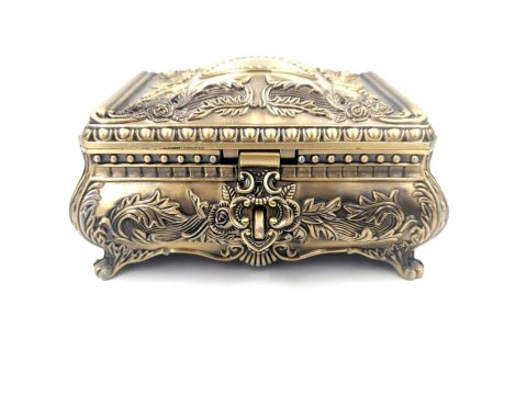 Szkatułka Metalowa – Styl Ludwikowski – 16,8 cm