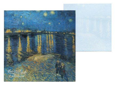Podkładka Szklana - Gwiaździsta Noc (V. van Gogh) - 11,5 x 11,5 cm