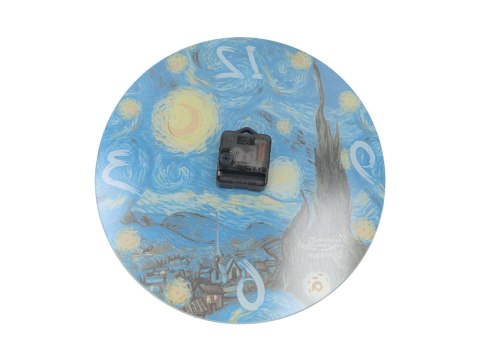 Zegar Ścienny - Gwiaździsta Noc (V. van Gogh) - 30 cm