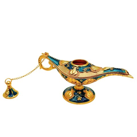 Złota Rzeźba Dekoracyjna - Lampa Alladyna - 12 cm
