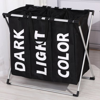 Organizer Segregacyjny Na Tekstylia 130 L - Czarny - 65 x 61 cm