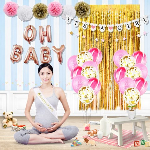 Zestaw Balonów i Rekwizytów Baby Shower - "It's a Boy"