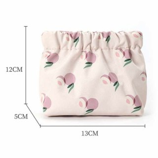 Organizer na Kosmetyki do Torebki - Wzór Owoce - 13 x 12 cm
