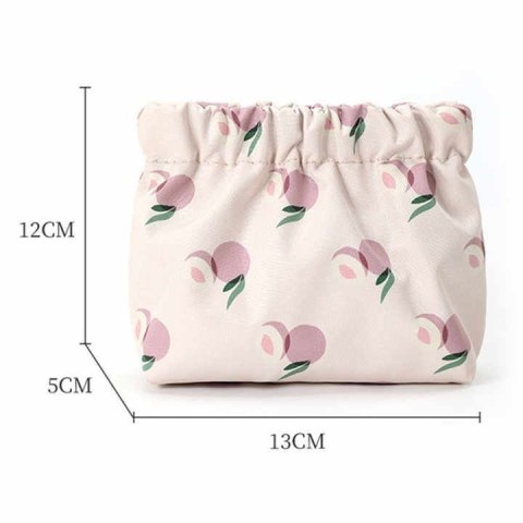 Organizer na Kosmetyki do Torebki - Wzór Owoce - 13 x 12 cm