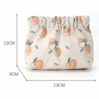 Organizer na Kosmetyki do Torebki - Wzór Owoce - 13 x 12 cm