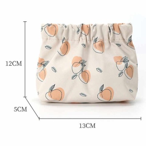 Organizer na Kosmetyki do Torebki - Wzór Owoce - 13 x 12 cm