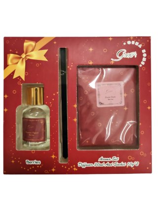 Zestaw Zapachowy: Jagoda – Dyfuzor i Saszetki – 30 ml + 2 x 10 g