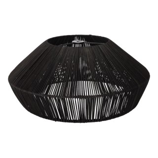 Lampa Wisząca Rattanowa - Czarna - 50 x 20 cm