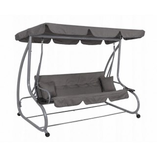 Bujana Sofa Ogrodowa z Daszkiem - Rozkładana – Szara