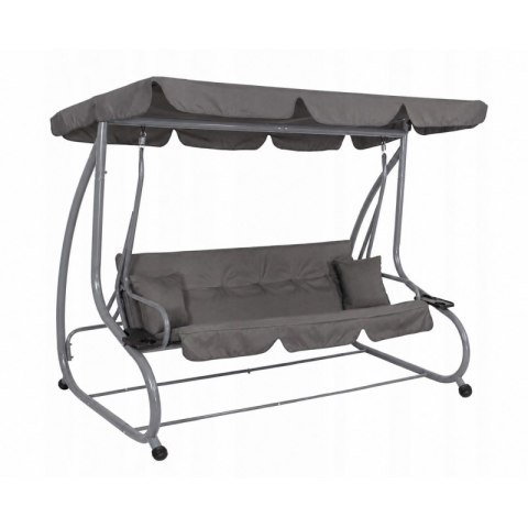 Bujana Sofa Ogrodowa z Daszkiem - Rozkładana – Szara