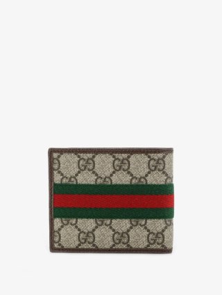 Portfel GUCCI GG Web Man - Beżowy - 11 x 9 cm