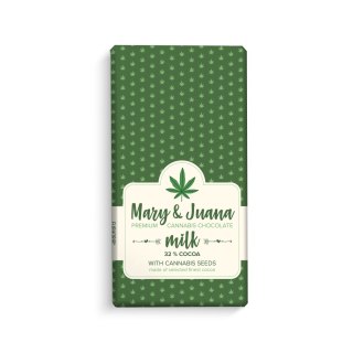 Jedwabista Czekolada Mleczna – Łuskane Nasiona Konopi – 80 g