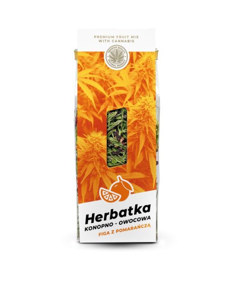 Esencjonalna Herbatka Owocowa do Zmysłowego Relaksu – Liście Konopi Felina, Figa i Pomarańcza – 45 g