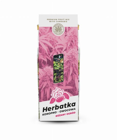 Wzmacniająca Herbatka Owocowo-Ziołowa do Budowania Odporności – Liście Konopi Felina, Dzika Róża i Hibiskus – 45 g