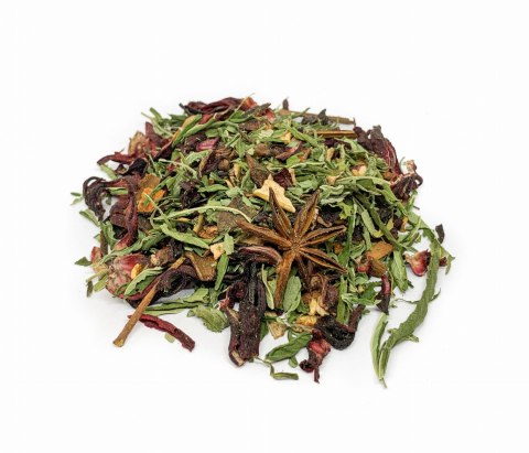 Limitowana Herbatka Owocowo-Korzenna do Zimowego Relaksu – Liście Konopi Felina, Pomarańcza i Przyprawy – 45 g