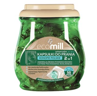 Bio-Aktywne Kapsułki do Prania Tkanin – Ekstrakt z Konopi – 50 szt.