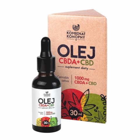 Surowy Olej do Kompleksowej Suplementacji – Oliwa z Oliwek, CBDA i CBD – 30 ml