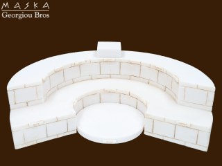 Element Dekoracyjny - Biała Podstawa Olimp - 60x38 cm