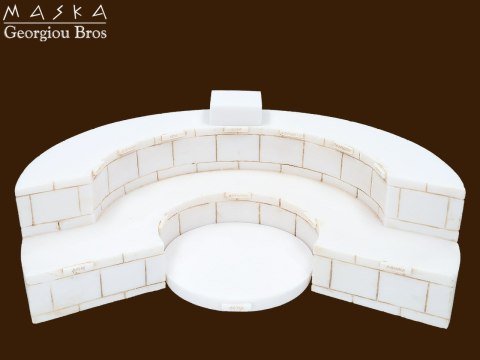 Element Dekoracyjny - Biała Podstawa Olimp - 60x38 cm